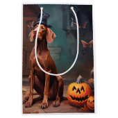 Vizsla pompoenen Halloween eng Medium Cadeauzakje (Voorkant)