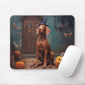 Vizsla pompoenen Halloween eng Muismat (Met muis)