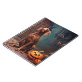 Vizsla pompoenen Halloween eng Notitieboek (Linkerzijde)