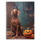 Vizsla pompoenen Halloween eng Notitieboek (Voorkant)