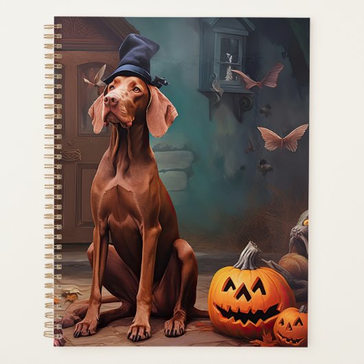 Vizsla pompoenen Halloween eng Planner (Voorkant)