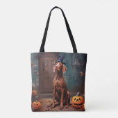 Vizsla pompoenen Halloween eng Tote Bag (Achterkant)