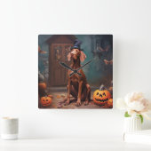 Vizsla pompoenen Halloween eng Vierkante Klok (Huis)