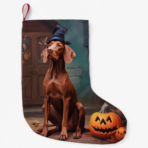 Vizsla Pompoenen Halloween Griezelen Kleine Kerstsok