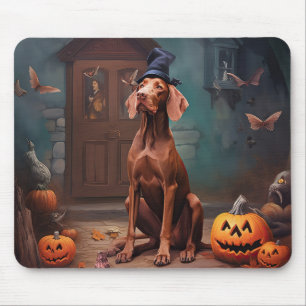 Vizsla Pompoenen Halloween Griezelen Muismat