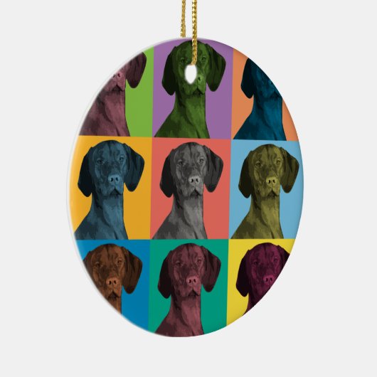 Vizsla Pop-Art Ornament (Rechts)