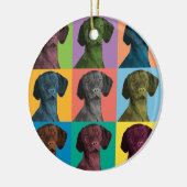 Vizsla Pop-Art Ornament (Links)