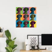 Vizsla Pop-Art Poster (Thuiskantoor)