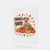 Vizsla Pumpkin Patch Hondenliefhebbers Thanksgivin Acryl Bord (Hoek)