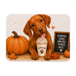 Vizsla Pumpkin Spice Magneet