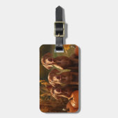 Vizsla Puppy Herfst Delight Pompoen Bagagelabel (Voorkant verticaal)