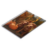 Vizsla Puppy Herfst Delight Pompoen Notitieboek (Linkerzijde)