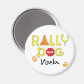 Vizsla Rally Dog Magneet (Voorkant / Achterkant)
