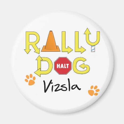 Vizsla Rally Dog Magneet (Voorkant)