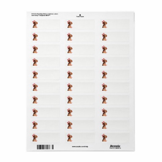 Vizsla Return Address Labels (Full Sheet)