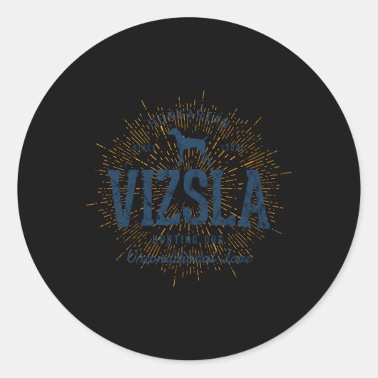 Vizsla Ronde Sticker (Voorkant)