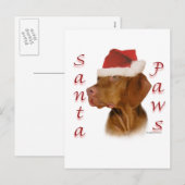 Vizsla Santa Paws Feestdagenkaart (Voorkant / Achterkant)