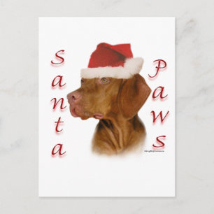 Vizsla Santa Paws Feestdagenkaart
