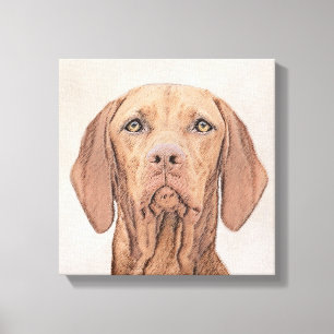 Vizsla schilderen - Kute Original Dog Art Canvas Afdruk