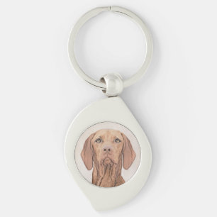 Vizsla schilderen - Kute Original Dog Art Sleutelhanger