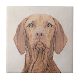 Vizsla schilderen - Kute Original Dog Art Tegeltje