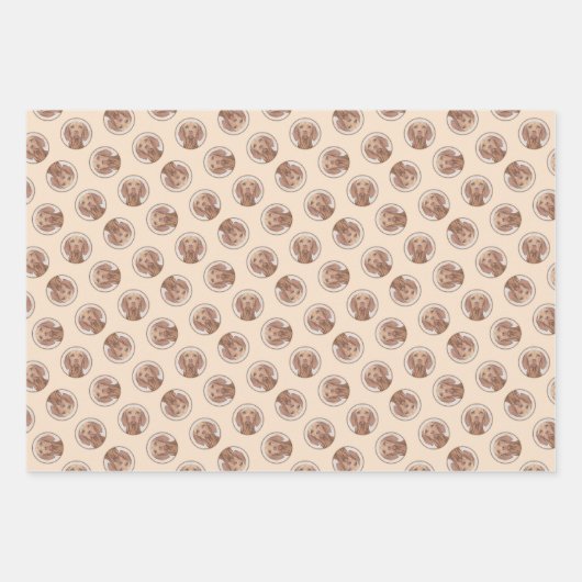 Vizsla Schilderij Golden Rust Schattigee Originele Inpakpapier Vel (Voorkant)