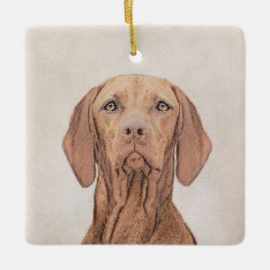 Vizsla Schilderij - Mooie Originele Honden Kunst Keramisch Ornament