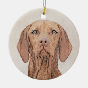 Vizsla Schilderij - Mooie Originele Honden Kunst Keramisch Ornament