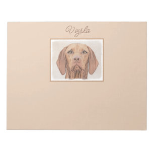 Vizsla Schilderij - Mooie Originele Honden Kunst N Notitieblok