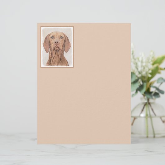 Vizsla-schildering - Cute Original Dog Art (Staand voorkant)