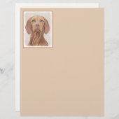 Vizsla-schildering - Cute Original Dog Art (Voorkant / Achterkant)
