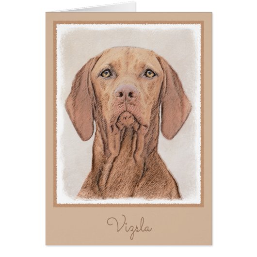 Vizsla-schildering - Cute Original Dog Art (Voorkant)