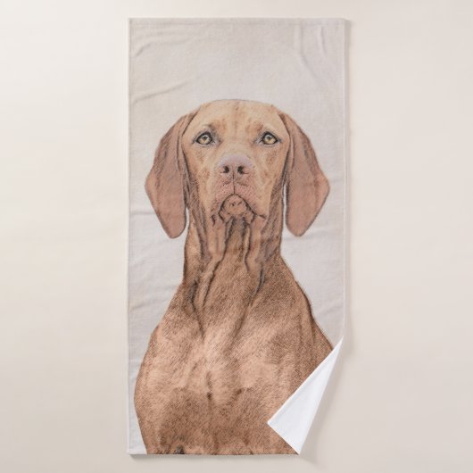 Vizsla-schildering - Cute Original Dog Art Bad Handdoek (Badhanddoek)