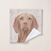 Vizsla-schildering - Cute Original Dog Art Bad Handdoek (Wasdoekje)