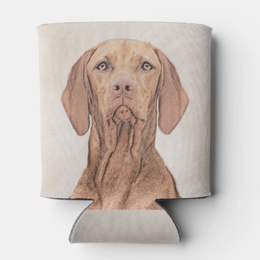 Vizsla-schildering - Cute Original Dog Art Blikjeskoeler (Achterkant)