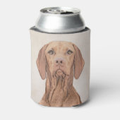 Vizsla-schildering - Cute Original Dog Art Blikjeskoeler (Blikje Achterkant)