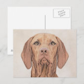 Vizsla-schildering - Cute Original Dog Art Briefkaart (Voorkant / Achterkant)