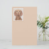 Vizsla-schildering - Cute Original Dog Art Briefpapier (Staand voorkant)