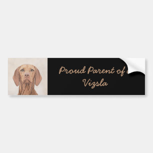 Vizsla-schildering - Cute Original Dog Art Bumpersticker