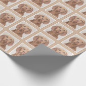 Vizsla-schildering - Cute Original Dog Art Cadeaupapier (Hoek)