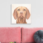 Vizsla-schildering - Cute Original Dog Art Canvas Afdruk (Insitu (Woonkamer))