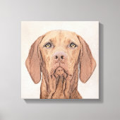 Vizsla-schildering - Cute Original Dog Art Canvas Afdruk (Voorkant)