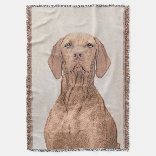 Vizsla-schildering - Cute Original Dog Art Deken (Voorkant Verticaal)