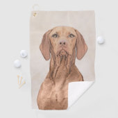 Vizsla-schildering - Cute Original Dog Art Golfhanddoek (Insitu)