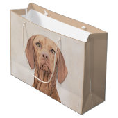 Vizsla-schildering - Cute Original Dog Art Groot Cadeauzakje (Voorkant Gekanteld)