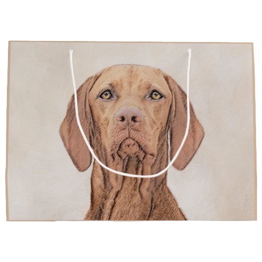 Vizsla-schildering - Cute Original Dog Art Groot Cadeauzakje (Achterkant)