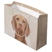 Vizsla-schildering - Cute Original Dog Art Groot Cadeauzakje (Achterkant Gekanteld)
