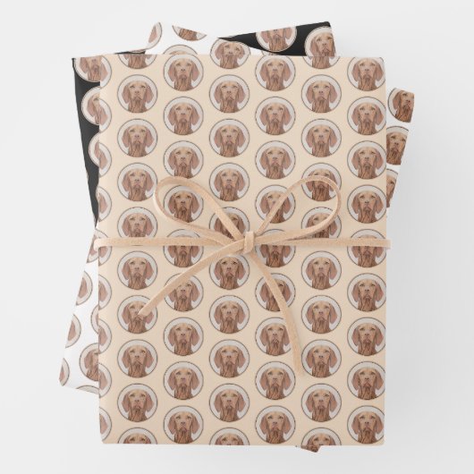 Vizsla-schildering - Cute Original Dog Art Inpakpapier Vel (In situ)