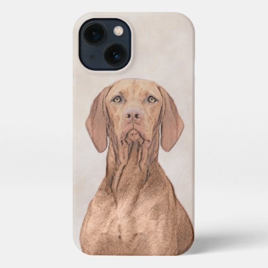 Vizsla-schildering - Cute Original Dog Art iPhone Hoesje (Achterkant)
