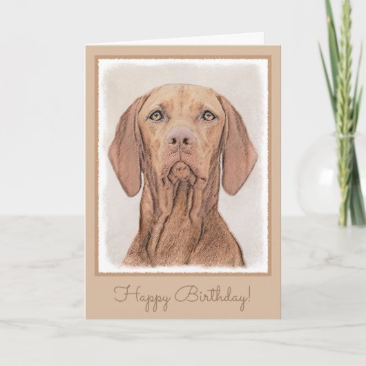 Vizsla-schildering - Cute Original Dog Art Kaart (Voorkant)